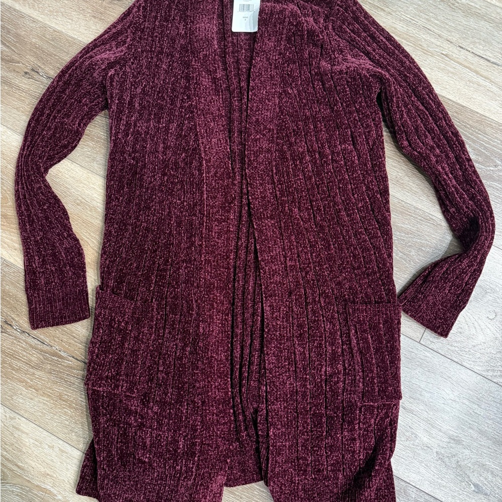 Women's Burgundy Sweater Cardigan